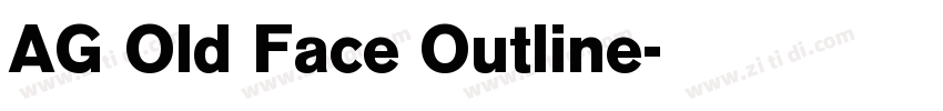 AG Old Face Outline字体转换